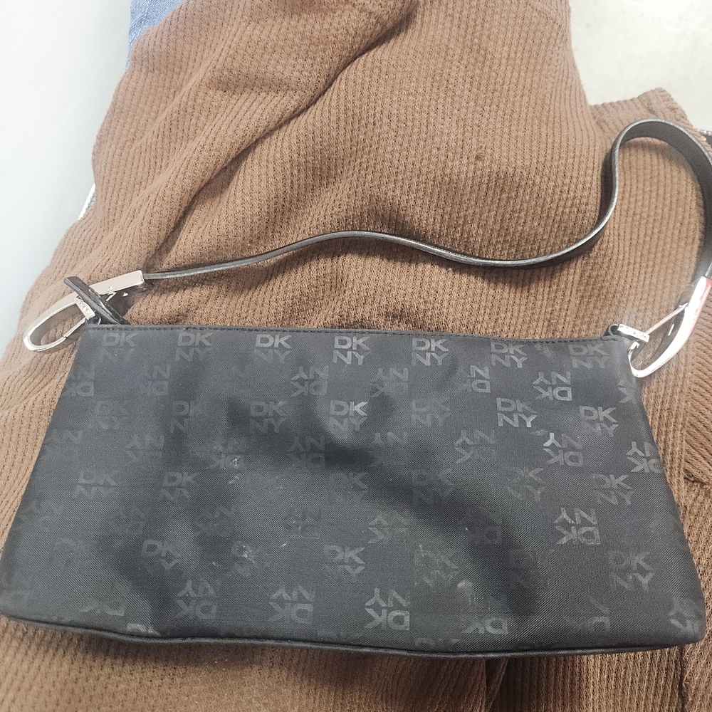 DKNY Black Monogram Crossbody Bag